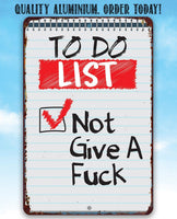 To Do List - Metal Sign