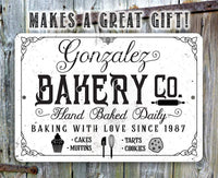 Personalized - Bakery Sign - Metal Sign