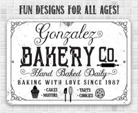 Personalized - Bakery Sign - Metal Sign
