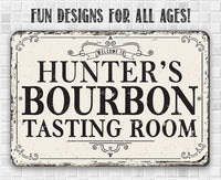 Personalized - Bourbon Tasting Room - Metal Sign