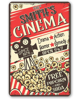 Personalized - Cinema Retro - Metal Sign