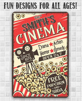 Personalized - Cinema Retro - Metal Sign