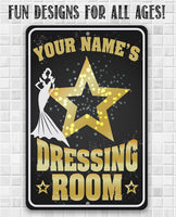 Personalized - Dressing Room - Metal Sign