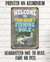 Personalized - Fishing Hole - Metal Sign