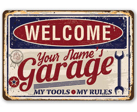 Personalized - Garage - Metal Sign
