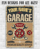 Personalized - Garage - Metal Sign