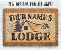 Personalized - Lodge - Metal Sign