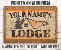 Personalized - Lodge - Metal Sign