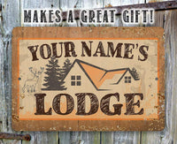 Personalized - Lodge - Metal Sign
