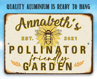 Personalized - Pollinator Friendly - Metal Sign