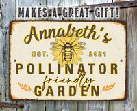 Personalized - Pollinator Friendly - Metal Sign