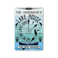 Personalized - We are on Lake Time - Metal Sign