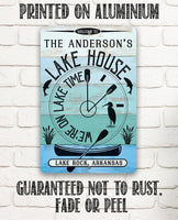 Personalized - We are on Lake Time - Metal Sign