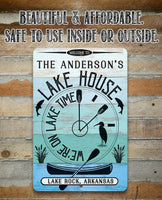 Personalized - We are on Lake Time - Metal Sign