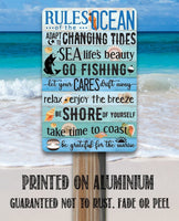Rules of the Ocean - Metal Sign
