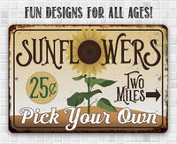 Sunflowers - Metal Sign