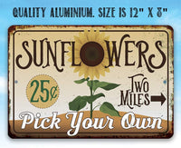 Sunflowers - Metal Sign