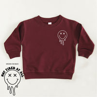 Not Tired At All (w/ Melty X Eye Smiley) - Child Sweater