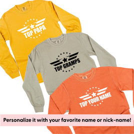 Top _____ - PERSONALIZE IT! - LONG SLEEVE Comfort Colors Tee