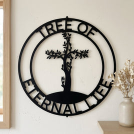 Custom Metal Wall Art - Personalized Christian Tree Sign
