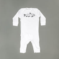 Hand Drawn Brook Trout - Baby Sleeper