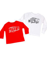 Trucks N' Things Minimalist Design - (Choose Your Vehicle) - Child Long Sleeve Tee