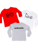 Trucks N' Things Minimalist Design - (Choose Your Vehicle) - Child Long Sleeve Tee