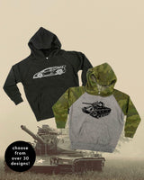 Trucks N' Things Minimalist Design - (Choose Your Vehicle) - Child Hoodie