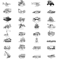 Trucks N' Things Minimalist Design - (Choose Your Vehicle) - Child Long Sleeve Tee