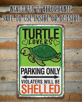 Turtle Parking - Metal Sign