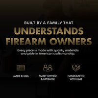 Wall Mounted Pistol Display Case - Handcrafted Gun Cabinet with Magnetic Lock for Secure Storage - Quick Access Gun Display Case with Mount & Customizable Foam Inserts - Made in USA