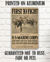 US Marines First to Fight - Metal Sign