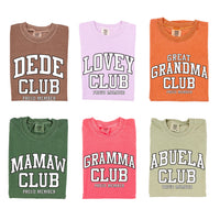 Varsity Style - "_____ Club - Proud Member" - (Choose Your Name) - LONG SLEEVE Comfort Colors Tee
