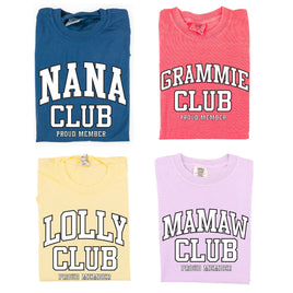 Varsity Style - "_____ Club - Proud Member" - (Choose Your Name) - Comfort Colors Tee