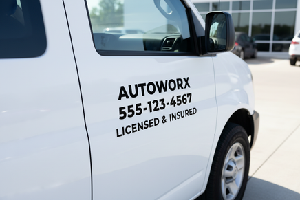 Vehicle Lettering Singles - On Vehicle