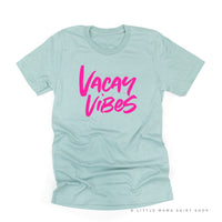 Vacay Vibes (Neon) w/ 2 Palm Trees (back) - Unisex Tee