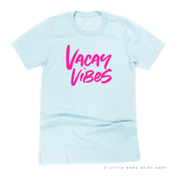 Vacay Vibes (Neon) w/ 2 Palm Trees (back) - Unisex Tee
