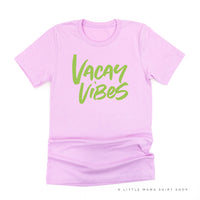 Vacay Vibes (Neon) w/ 2 Palm Trees (back) - Unisex Tee
