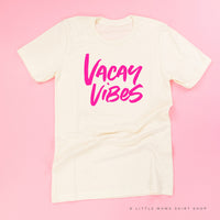 Vacay Vibes (Neon) w/ 2 Palm Trees (back) - Unisex Tee