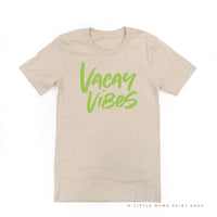 Vacay Vibes (Neon) w/ 2 Palm Trees (back) - Unisex Tee