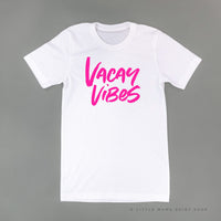 Vacay Vibes (Neon) w/ 2 Palm Trees (back) - Unisex Tee