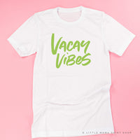 Vacay Vibes (Neon) w/ 2 Palm Trees (back) - Unisex Tee