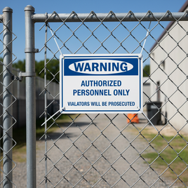 Warning Authorized Personnel Only Sign