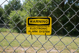Warning Property Protected by Electronic Alarm System Sign