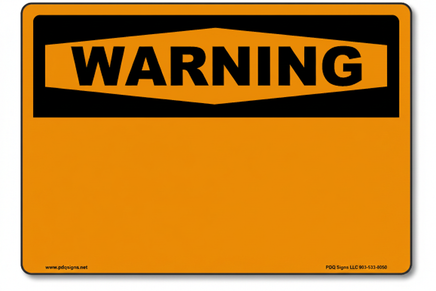 Warning OSHA Header - Exact Match