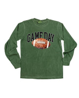 Watercolor Football - Game Day - LONG SLEEVE Comfort Colors Tee