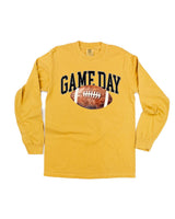 Watercolor Football - Game Day - LONG SLEEVE Comfort Colors Tee