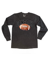 Watercolor Football - Game Day - LONG SLEEVE Comfort Colors Tee