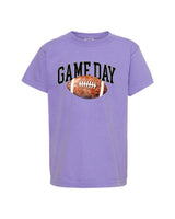 Watercolor Football - Game Day - Youth Comfort Colors Tee