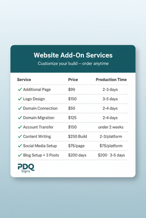 Website Add-On Services